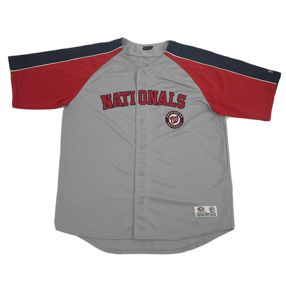 Washington Nationals Jersey Mens‎ XL Gray True Fan MLB
